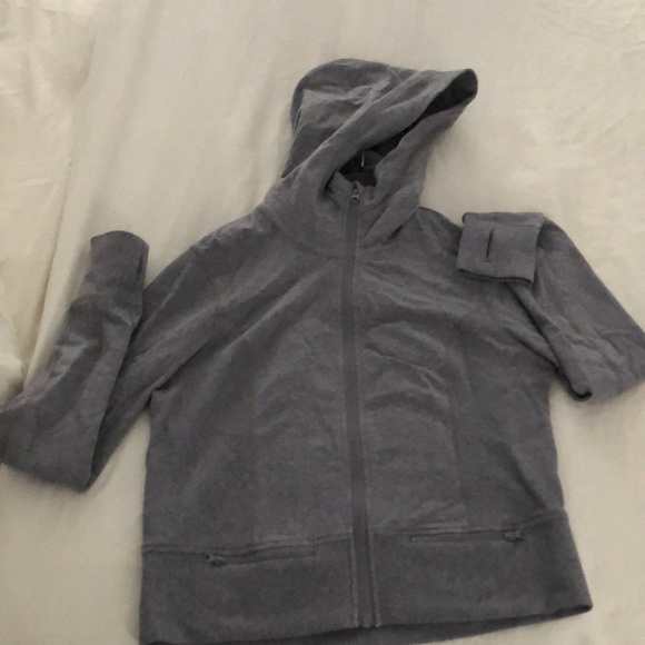 Lululemon light cotton hoodie size 10 light grey - Picture 6 of 12